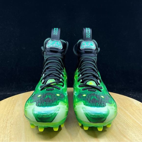 Under Armour Spotlight Lux MC LE Green Slime Football Cleats 3025376 001 Sz 9.5 - Picture 3 of 10